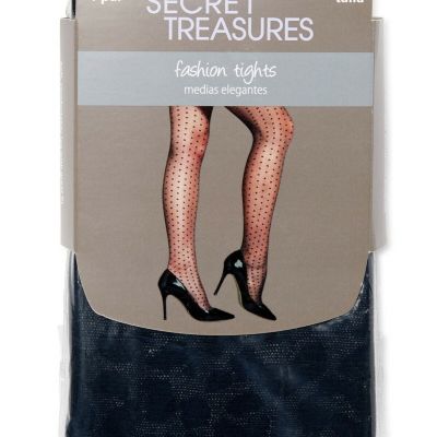 Secret Treasures Women's Fashion Tights Black Leopard Pattern Size 1